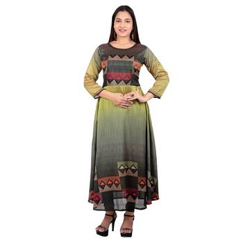 Green printed rayon kurtas-and-kurtis 1