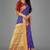 Blue woven banarasi saree with blouse