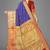 Blue woven banarasi saree with blouse