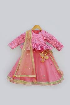 Pink Sequence Anarkali
