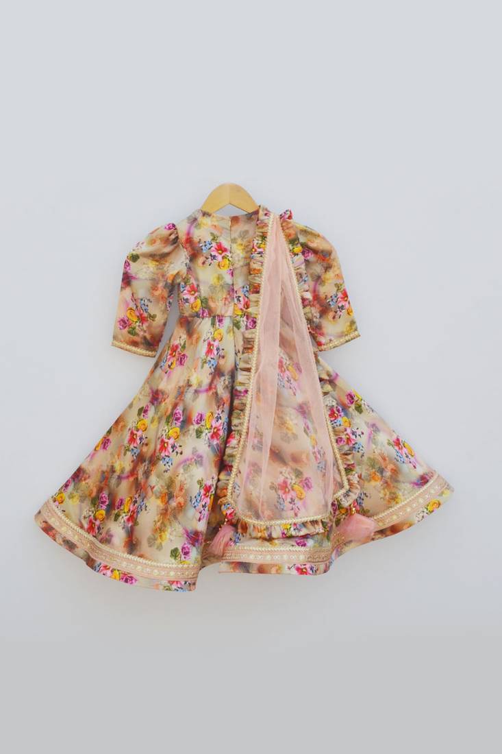 Flower Printed Anarali