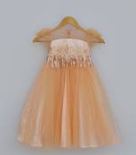 Peach Embroidery Gown