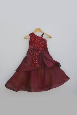 Maroon Tassel Gown 1