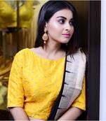 Yellow brocade Embroidered Designer Blouse