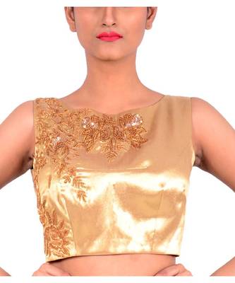Gold Tissue with Dabka Hand Embroidery 1