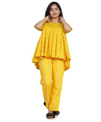 Balloon Pleated Pajama Set 1