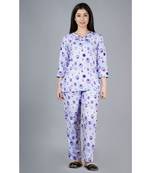 Lavender Flower Printed Lounge Wear
