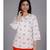 White Printed Top with Orange Pants