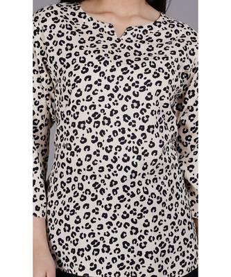 Tiger Printed Top with Black Pants 2