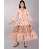 Orange Floral Printed Kurti