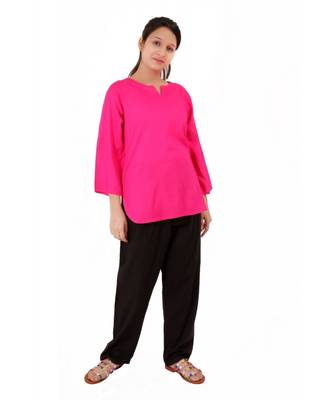 Pink and Black Pyjama kurta Set 1