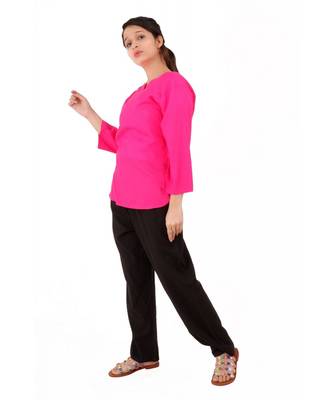 Pink and Black Pyjama kurta Set 2