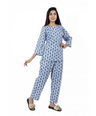 Blue Floral Pyjama Set 2