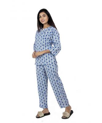 Blue Floral Pyjama Set 3