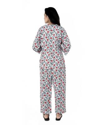 Red Floral Print Pyjama set 3