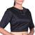 Black Raw Silk Solid peter pan collar Designer Blouse