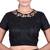 Black Raw Silk Embroidered on neck Designer Blouse