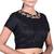 Black Raw Silk Embroidered on neck Designer Blouse