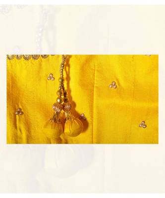 Yellow Brocade Designer Blouse 3