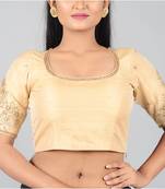 Beige Embroidered Designer Blouse