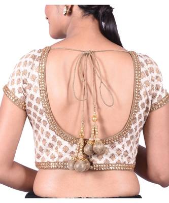 Offwhite Khadi Designer Blouse 2