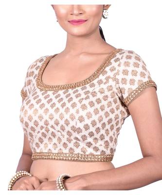 Offwhite Khadi Designer Blouse 3