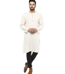 White PLAIN Cotton KURTA 