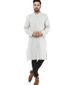 Grey PLAIN Cotton KURTA 
