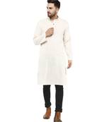 White PLAIN Cotton KURTA