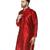 Red PLAIN ART_SILK KURTA 