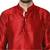 Red PLAIN ART_SILK KURTA 