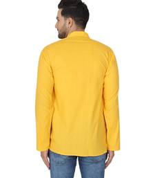 Yellow PLAIN Cotton KURTA