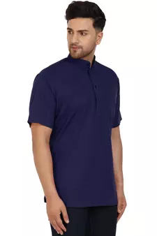 Blue PLAIN Cotton KURTA 