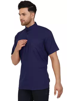 Blue PLAIN Cotton KURTA 