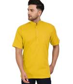 Yellow PLAIN Cotton KURTA 