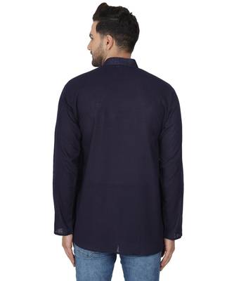Blue PLAIN Viscose KURTA  2