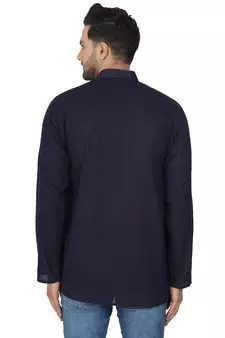 Blue PLAIN Viscose KURTA 