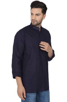 Blue PLAIN Viscose KURTA 