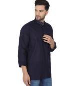 Blue PLAIN Viscose KURTA 