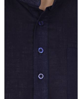 Blue PLAIN Viscose KURTA  5