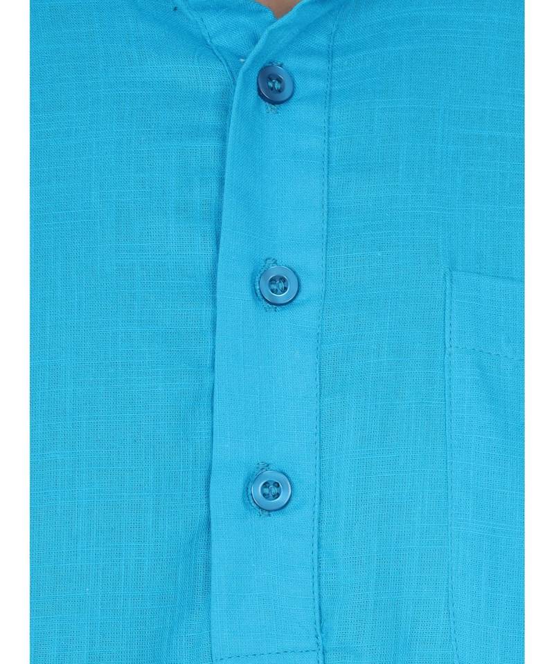 Blue PLAIN Viscose KURTA 