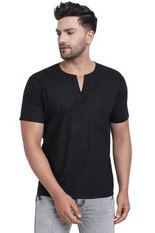 Black PLAIN Viscose men tshirts