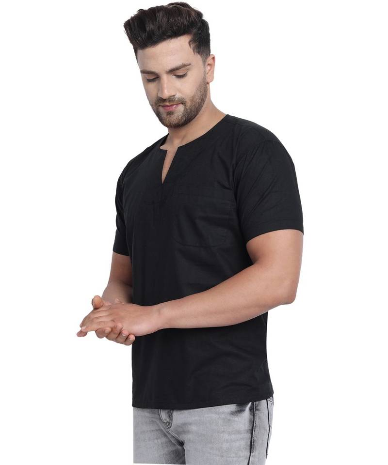 Black PLAIN Viscose men tshirts