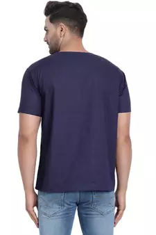 Blue PLAIN Viscose men tshirts
