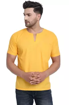 Gold PLAIN Viscose men tshirts