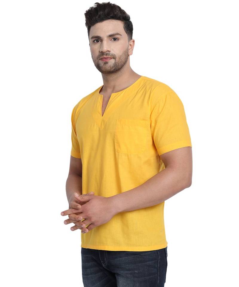 Gold PLAIN Viscose men tshirts