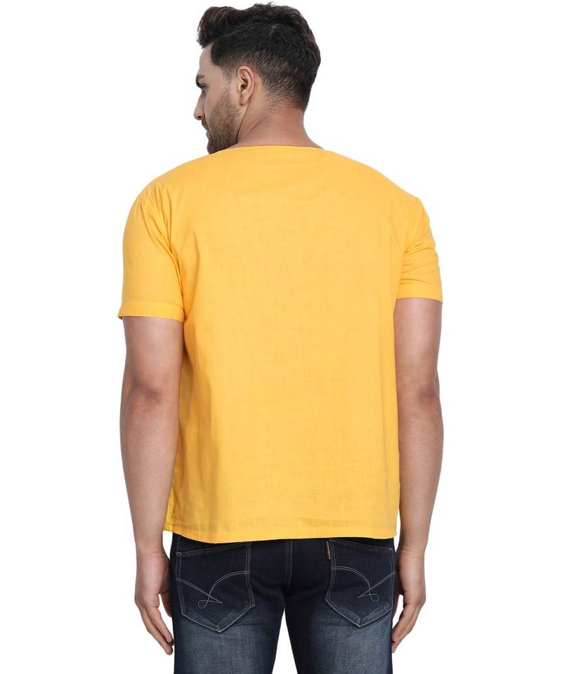 Gold PLAIN Viscose men tshirts