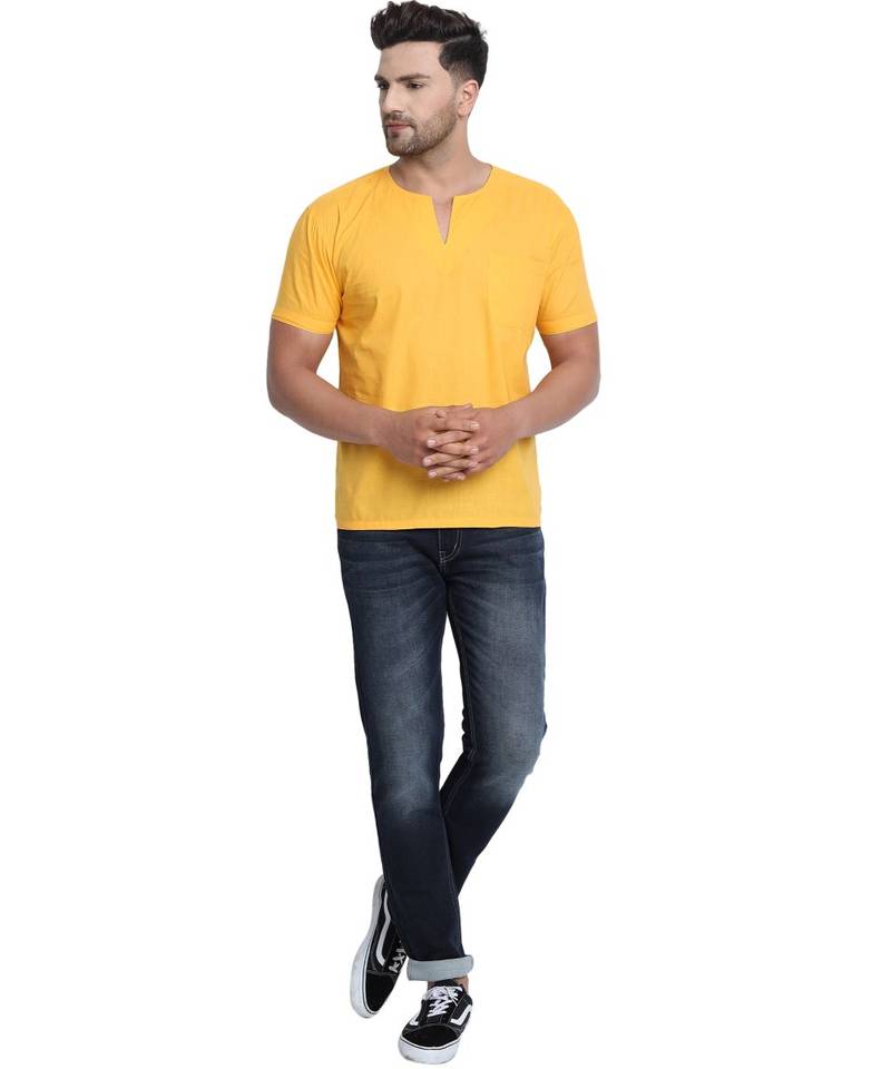 Gold PLAIN Viscose men tshirts