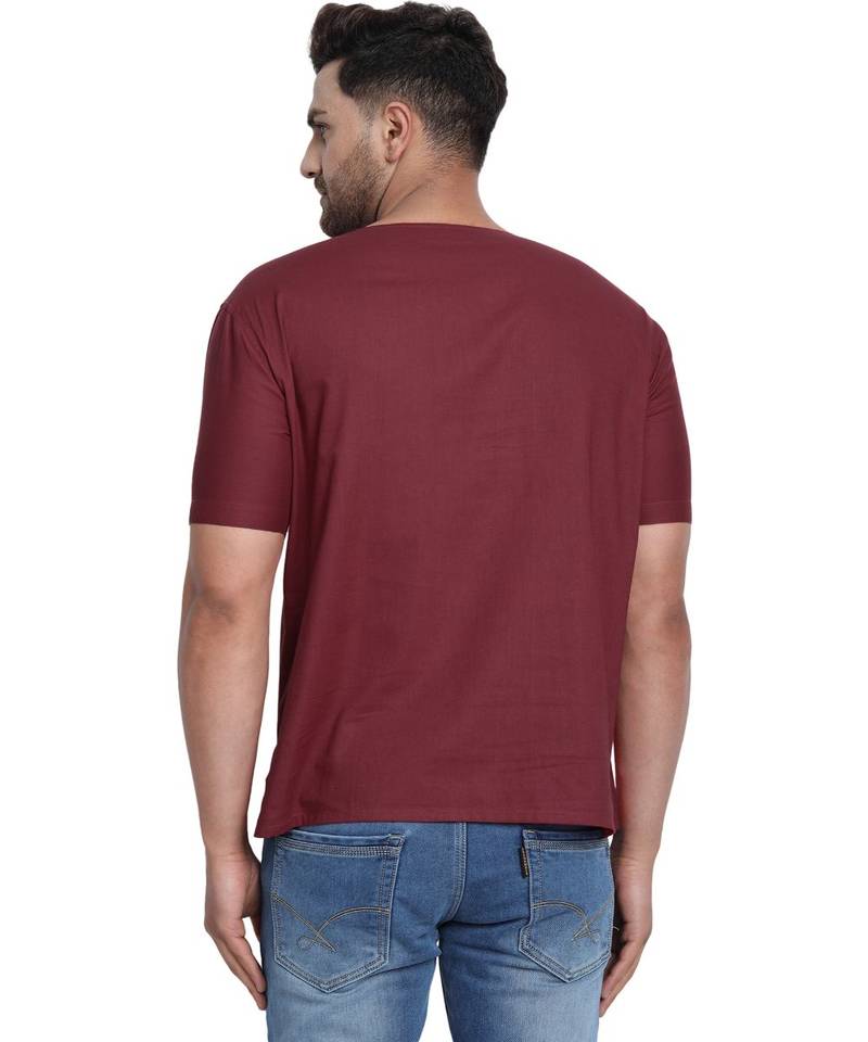 Red PLAIN Viscose men tshirts