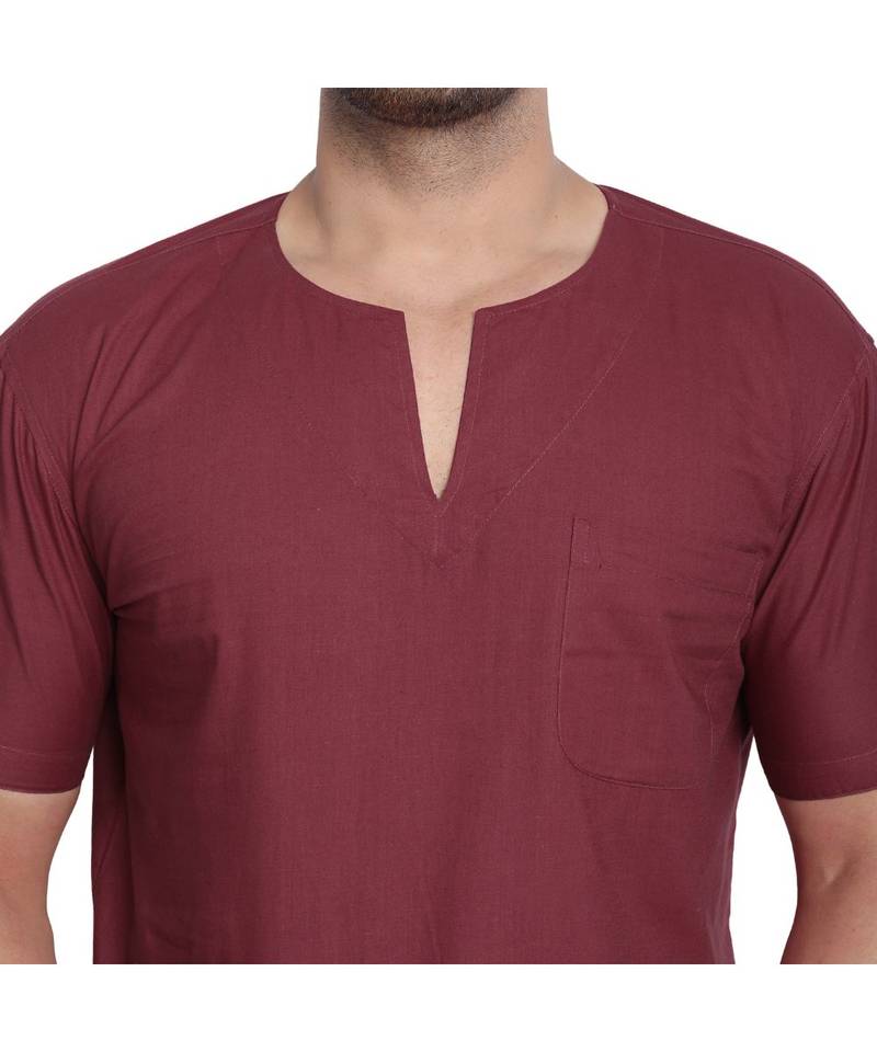 Red PLAIN Viscose men tshirts
